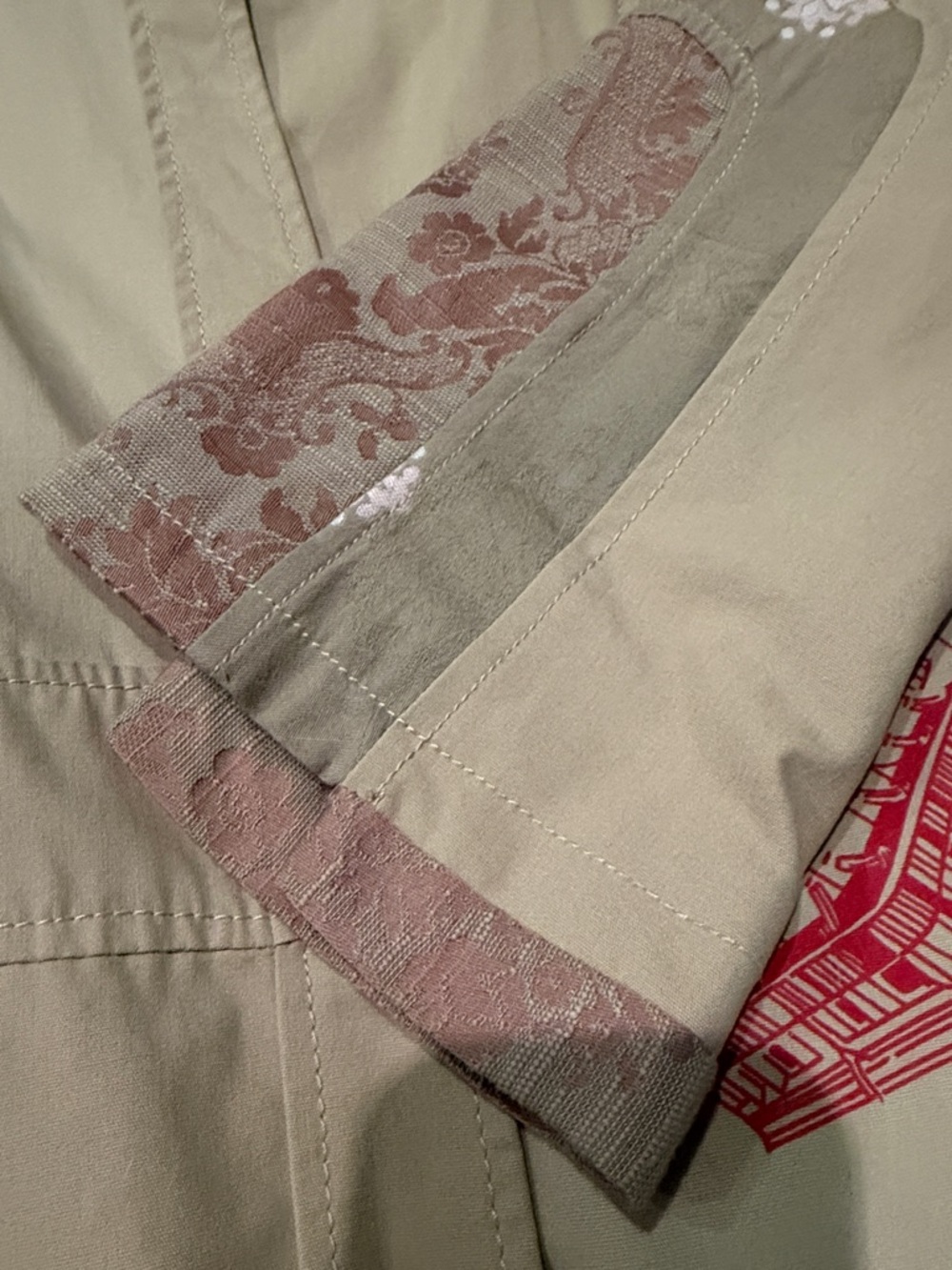 CUSTO BARCELONA Vintage Trenchcoat with a Patch Design Y2K - Picture 3 of 6